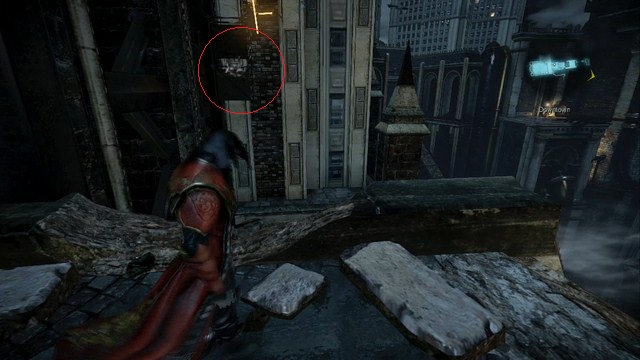 Red marker shows the building which you must climb in order to get to Victory Plaza. - Downtown - Collectibles - second pass - Castlevania: Lords of Shadow 2 - Game Guide and Walkthrough