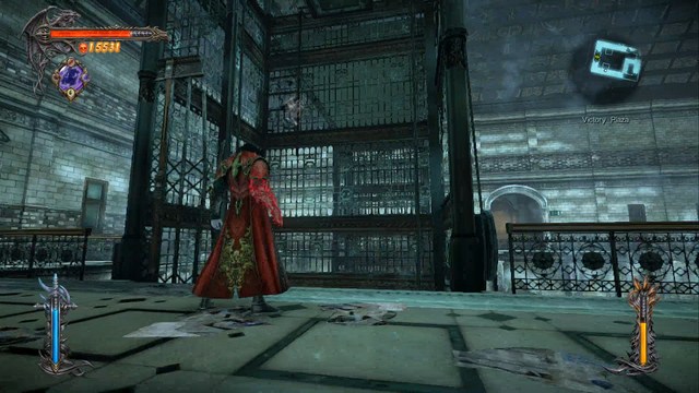 Elevator shaft on the 2nd floor - you must climb it with the help of your double jump. - Victory Plaza - Collectibles - second pass - Castlevania: Lords of Shadow 2 - Game Guide and Walkthrough