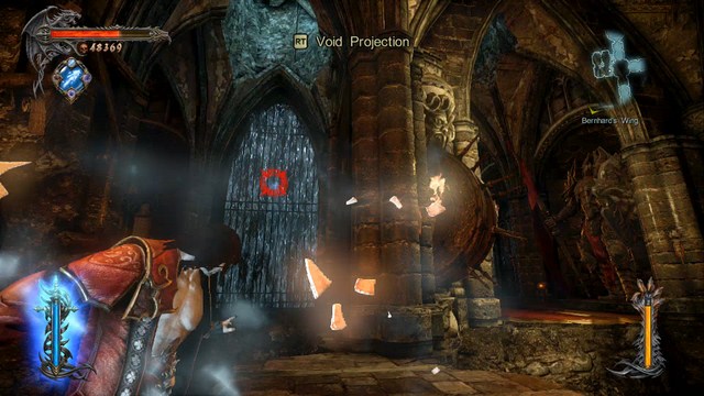 A waterfall, which you must freeze, in order to get to a Pain Box. - Bernhards Wing - Collectibles - second pass - Castlevania: Lords of Shadow 2 - Game Guide and Walkthrough