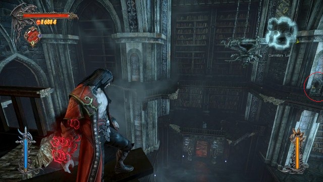 Red mark shows the location of a keyhole. - Carmillas Lair - Collectibles - second pass - Castlevania: Lords of Shadow 2 - Game Guide and Walkthrough