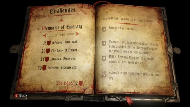 Memories of Emerald challenges. - Memories of Emerald - Challenges - Castlevania: Lords of Shadow 2 - Game Guide and Walkthrough