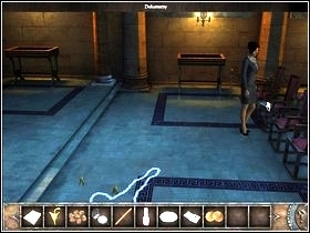 Leave the niche and go to the meeting hall (pointer at the bottom of the screen) - Walkthrough - Venice - Scuola - Part 1 - Venice - Chronicles of Mystery: The Tree of Life - Game Guide and Walkthrough