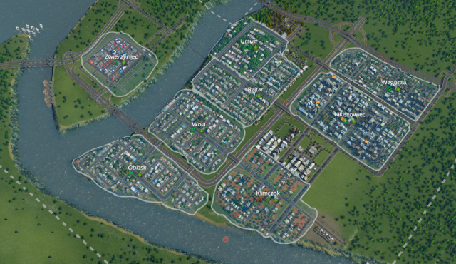 When the city reach few hundred of citizens, you should allocate some regions which will function under common name, like residential districts and territories focused on specific industry direction - Districts - Growth of the city - Cities: Skylines - Game Guide and Walkthrough