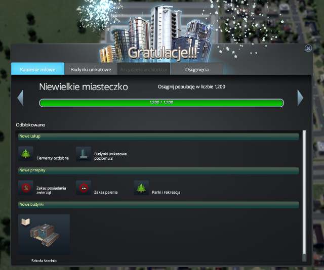 Milestones are achievements that unlock new, important for the city and the mayor buildings and political options - Milestones - Cities: Skylines - Game Guide and Walkthrough