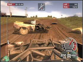 In CORR and Rallycross races pay attention to the flinders that have come off from other vehicles and lie on the track. - CORR & Rally Raid & Rallycross - Tracks - Colin McRae: DIRT - Game Guide and Walkthrough