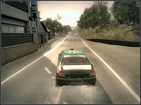 Maebashi track: drive at top speed through the village and quickly brake right behind it, in order to take a sharp corner to the right. - Japan - Tracks - Colin McRae: DIRT - Game Guide and Walkthrough