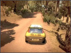 Be careful of logs on road margins in woods, maintain attention as tree shadows can make difficult road perception. - Australia - Tracks - Colin McRae: DIRT - Game Guide and Walkthrough