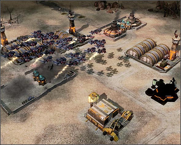 Start attacking the enemy base with the power plant. - MARV Rising - Act 2 - Command & Conquer 3: Kanes Wrath - Game Guide and Walkthrough