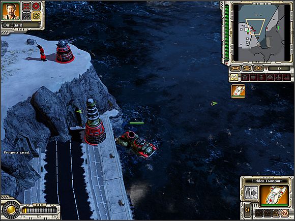 The attack does not happen, but your vehicle will look like an Bullfrog - Empire of The Rising Sun - Vorkuta - Empire of The Rising Sun - Command & Conquer: Red Alert 3 - Game Guide and Walkthrough