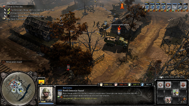 At this point, the Germans will start attempting flanking and will be trying to enter the sector from the back (the above screenshot) - Mission 02 - Scorched Earth - The Campaign Mode - Company of Heroes 2 - Game Guide and Walkthrough