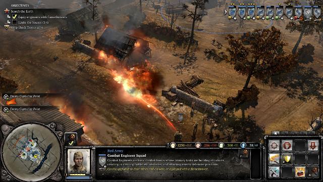 Fire will quickly devour the nearby huts - Mission 02 - Scorched Earth - The Campaign Mode - Company of Heroes 2 - Game Guide and Walkthrough
