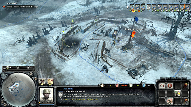 Use the HMGs and conscription to protect the posts - Mission 03 - Support Is On The Way - The Campaign Mode - Company of Heroes 2 - Game Guide and Walkthrough