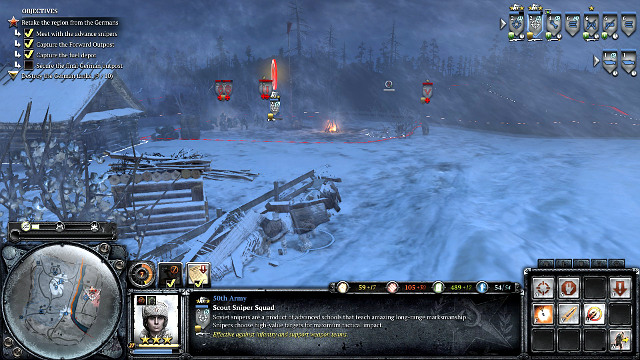 Mortars can easily wipe out the snipers - Mission 04 - The Miraculous Winter - The Campaign Mode - Company of Heroes 2 - Game Guide and Walkthrough