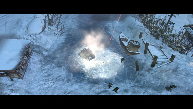 Sinking the tank will finish the mission. - Mission 04 - The Miraculous Winter - The Campaign Mode - Company of Heroes 2 - Game Guide and Walkthrough