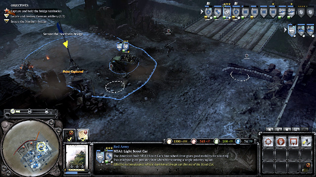 Capture the bonus bridge to ensure yourself with reinforcements - Mission 05 - Stalingrad - The Campaign Mode - Company of Heroes 2 - Game Guide and Walkthrough