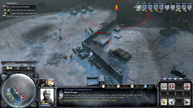 You now need to take over the nearby German outpost - Mission 07 - Land Bridge to Leningrad - The Campaign Mode - Company of Heroes 2 - Game Guide and Walkthrough