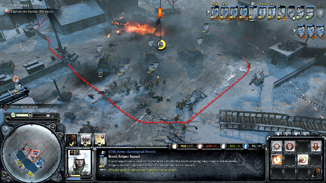 Before seizing the terrain, it is a good idea to secure the Eastern frontline - Mission 07 - Land Bridge to Leningrad - The Campaign Mode - Company of Heroes 2 - Game Guide and Walkthrough
