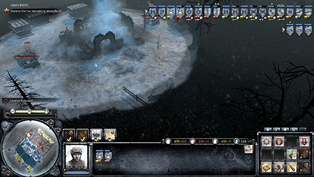 The remaining bases can be destroyed from afar, with mortar fire - Mission 07 - Land Bridge to Leningrad - The Campaign Mode - Company of Heroes 2 - Game Guide and Walkthrough