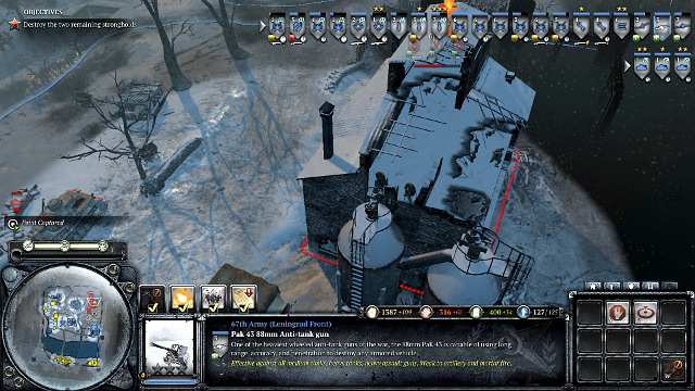 The last one of the strongholds will be heavily guarded - Mission 07 - Land Bridge to Leningrad - The Campaign Mode - Company of Heroes 2 - Game Guide and Walkthrough