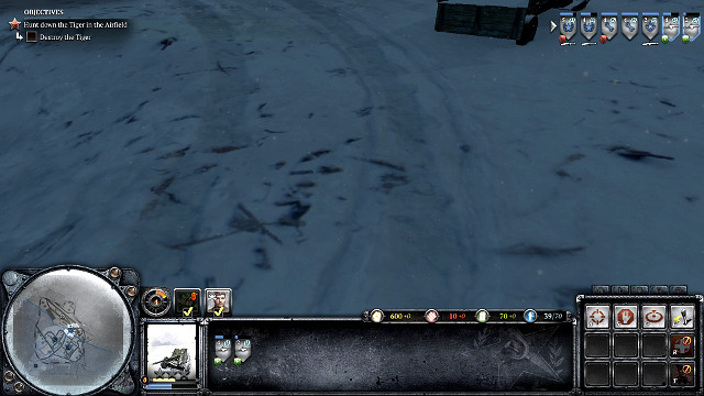 The Tiger can be easily tracked down with the tread markings on the snow. - Mission 08 - Tiger Hunting - The Campaign Mode - Company of Heroes 2 - Game Guide and Walkthrough