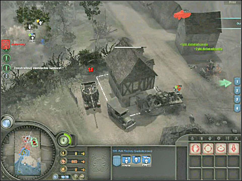 While one of your teams shoot at the enemies from the roadside building, the second one can quickly get the enemy (the 