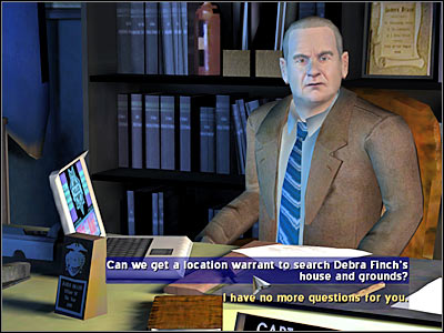 Start off by asking Debra a few important questions - Case 1 - part 4 - Case 1 - Burning for You - Crime Scene Investigation: Hard Evidence - Game Guide and Walkthrough