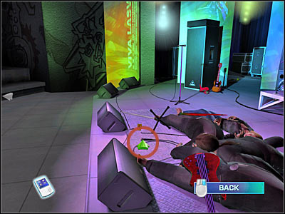 You won't collect any new evidence from the crime scene, however you will have to take a closer look at some of the interactive areas of the stage - Case 3 - Crime Scene - part 2 - Case 3 - Shock Rock - Crime Scene Investigation: Hard Evidence - Game Guide and Walkthrough