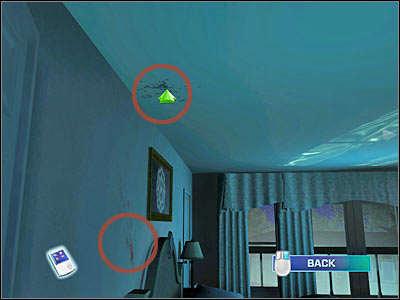 Now you should consider clicking on the left night stand (screen) - Case 4 - Crime scene - part 2 - Case 4 - In Your Eyes - Crime Scene Investigation: Hard Evidence - Game Guide and Walkthrough
