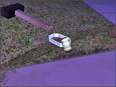 Turn right, so you'll see the driveway leading to the left house - Case 4 - part 2 - Case 4 - In Your Eyes - Crime Scene Investigation: Hard Evidence - Game Guide and Walkthrough