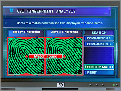 Go back to the main menu of the computer and choose the third option - Special Search - Case 4 - part 7 - Case 4 - In Your Eyes - Crime Scene Investigation: Hard Evidence - Game Guide and Walkthrough