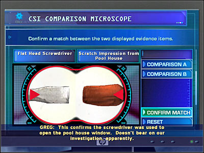 Now you will have to use a DNA analyzer - Case 4 - part 8 - Case 4 - In Your Eyes - Crime Scene Investigation: Hard Evidence - Game Guide and Walkthrough