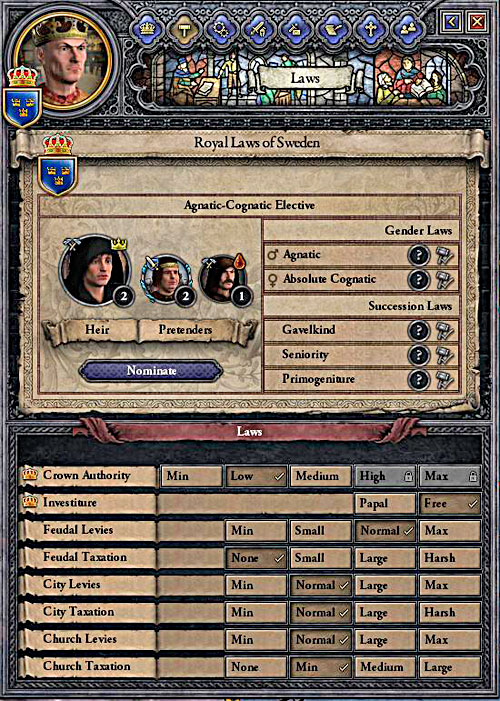 Only crowned heads can decide about investiture and crown authority. - Choice of person, region and time - Basics - Crusader Kings II - Game Guide and Walkthrough