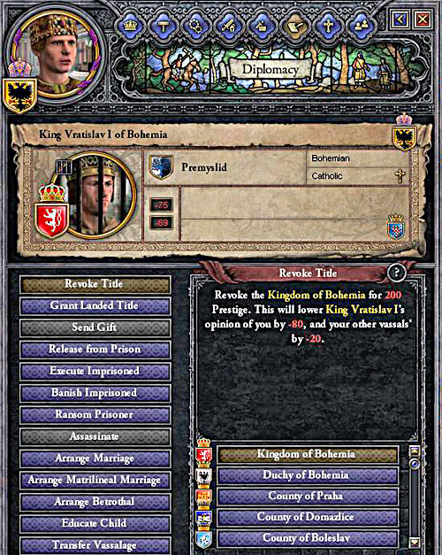 Emperors can not only take over crowns but also changes monarchs into vassals. - Choice of person, region and time - Basics - Crusader Kings II - Game Guide and Walkthrough