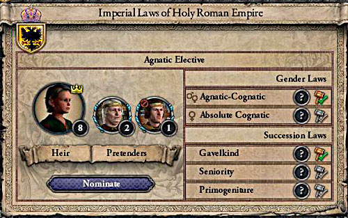 In big countries election is the worst possible political system - you have to change it quickly. - Succession - House - Crusader Kings II - Game Guide and Walkthrough