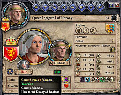 Years are passing by. - How to get a title thanks to the marriage? - House - Crusader Kings II - Game Guide and Walkthrough