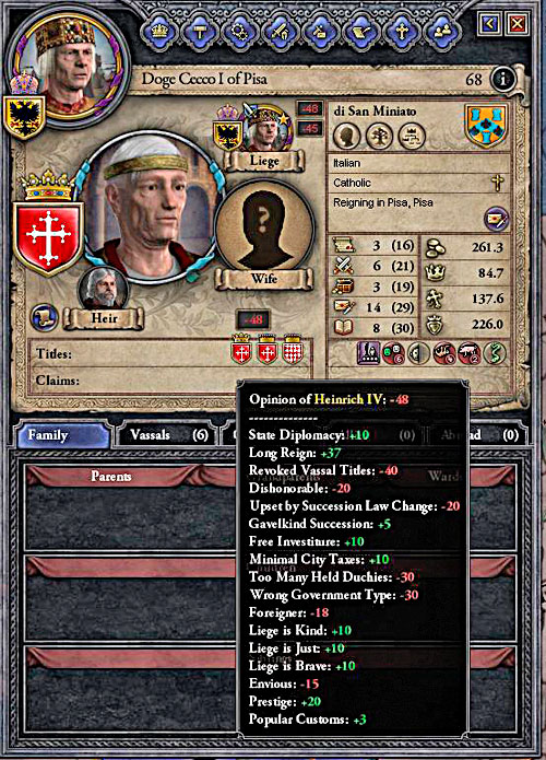 On vassals opinions affect many various factors. - General information - Characters - Crusader Kings II - Game Guide and Walkthrough