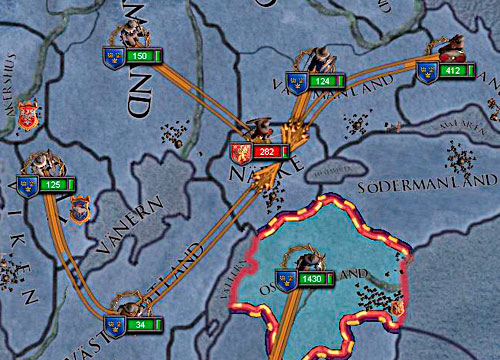 If there was no time to concentrate army, enemy can be surrounded also with the small forces. What matters, is slowing him down. - Military campaigns - Military - Crusader Kings II - Game Guide and Walkthrough