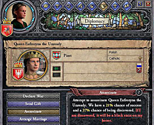 Politics is merciless: if its needed to kill your mother, you have to do it. - Count - Riding on a Top - Crusader Kings II - Game Guide and Walkthrough