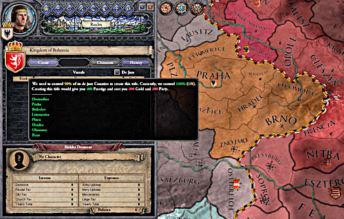 Czechs can create new kingdom very easily: they have all required lands. - Duke - Riding on a Top - Crusader Kings II - Game Guide and Walkthrough