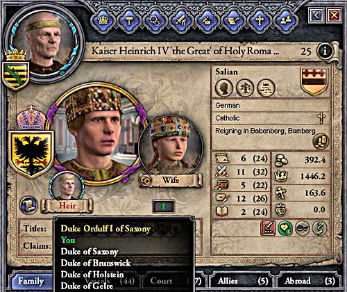 Thanks to the election you can promote from the duke straight to the emperor. - Duke - Riding on a Top - Crusader Kings II - Game Guide and Walkthrough