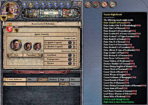 Monarchs and emperors have to fight constantly with their vassals and think about descendants. - King - Riding on a Top - Crusader Kings II - Game Guide and Walkthrough