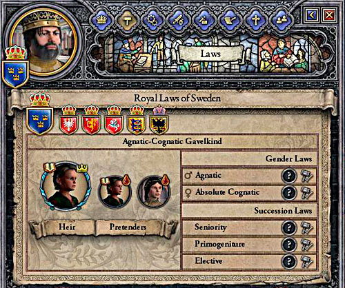 Five crowns and right to vote in the empire. Nice result for the counts grandson. - King - Riding on a Top - Crusader Kings II - Game Guide and Walkthrough
