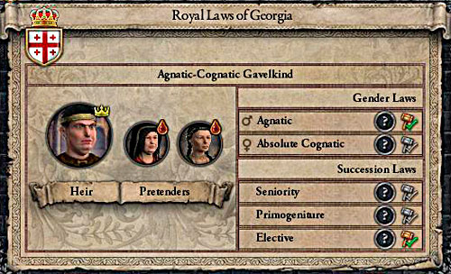 Laws are basic tools to pass on the power. - King - Riding on a Top - Crusader Kings II - Game Guide and Walkthrough