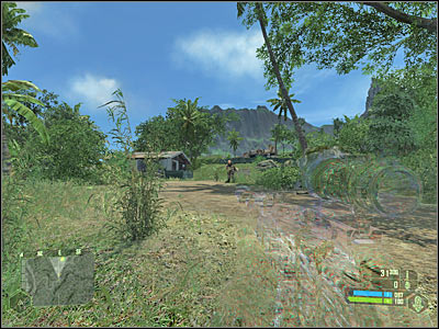 There's a small hut to your left - Mission 2 - part 3 - Mission 2 - Recovery - Crysis - Game Guide and Walkthrough
