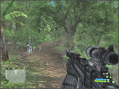 Keep heading straight until you reach a smaller hill - Mission 3 - part 1 - Mission 3 - Relic - Crysis - Game Guide and Walkthrough