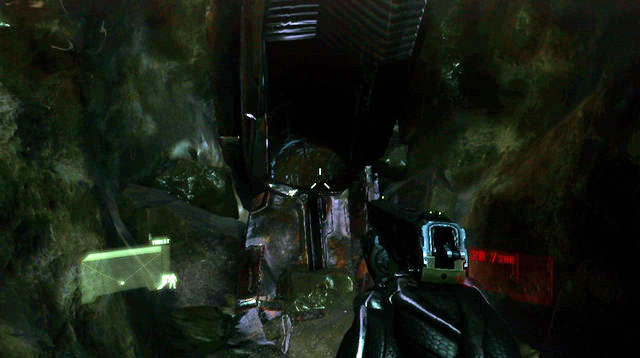 Proceed along the tunnel and avoid obstacles - Reach the first one of the Ceph Mindcarriers - Gods and Monsters - Crysis 3 - Game Guide and Walkthrough