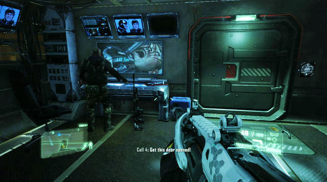As you walk on, you will find a room with an ammo crate in it, and another data on the panel of the computer next to Psycho - Post Human - CELL intel data and posters - Crysis 3 - Game Guide and Walkthrough