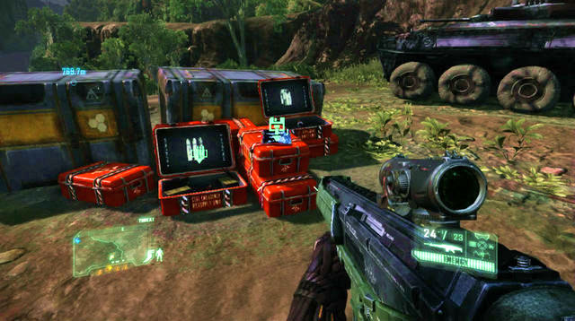 Next to the first APC that you can use - Red Star Rising - CELL intel data and posters - Crysis 3 - Game Guide and Walkthrough