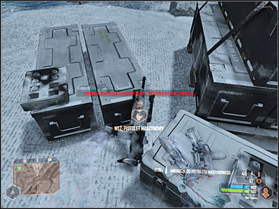 The hovercraft is being guarded by three Korean soldiers in nanosuits (screen) - Taking the hovercraft - Mission 3: Adapt or Perish - Crysis Warhead - Game Guide and Walkthrough