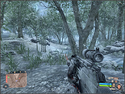 You should stay close to the cliff which is located to your left (screen) - Reaching the tunnel - Mission 3: Adapt or Perish - Crysis Warhead - Game Guide and Walkthrough